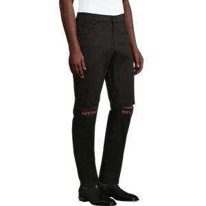 RTA mens rest in peace Rip Bryant black red jeans Sz 30 Casual Party Goth